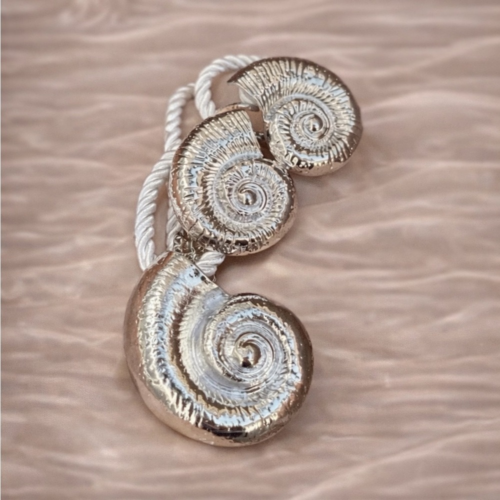 Seashell Silver Necklace&Earrings Set